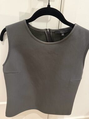 Gucci Sleeveless Gray Tank Top - Minimal Round Neck